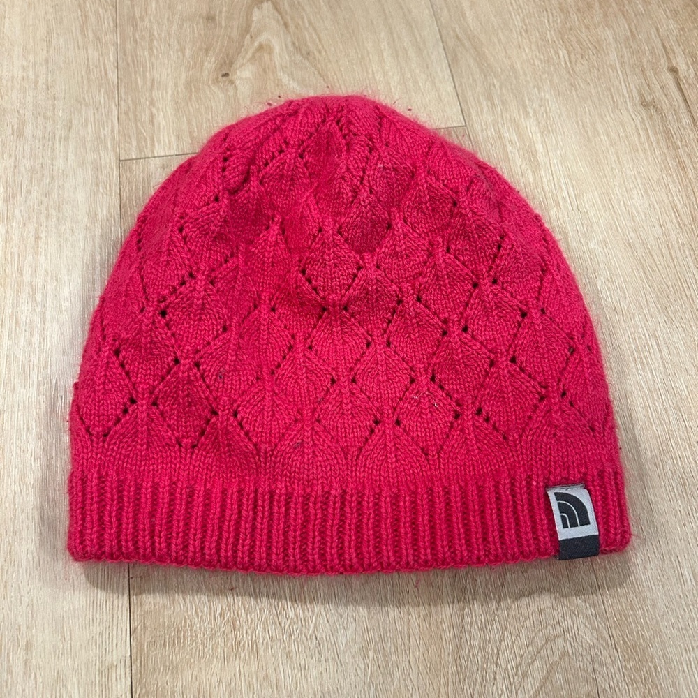 TNF Cable Knit Woven Reversible Beanie OS - Picture 1 of 4